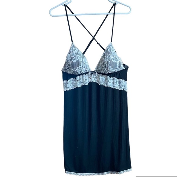 Victoria’s Secret black and white lace babydoll dress size large - Picture 1 of 6